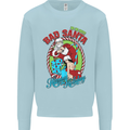 Christmas Bad Santa Funny Xmas Mens Sweatshirt Jumper Light Blue