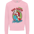 Christmas Bad Santa Funny Xmas Mens Sweatshirt Jumper Light Pink