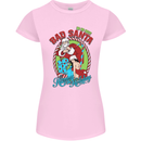 Christmas Bad Santa Funny Xmas Womens Petite Cut T-Shirt Light Pink