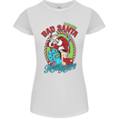 Christmas Bad Santa Funny Xmas Womens Petite Cut T-Shirt White