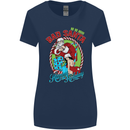 Christmas Bad Santa Funny Xmas Womens Wider Cut T-Shirt Navy Blue