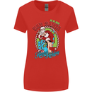 Christmas Bad Santa Funny Xmas Womens Wider Cut T-Shirt Red