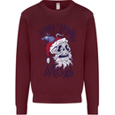 Christmas Bah Humbug Skull Scrouge Mens Sweatshirt Jumper Maroon