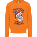 Christmas Bah Humbug Skull Scrouge Mens Sweatshirt Jumper Orange