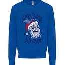 Christmas Bah Humbug Skull Scrouge Mens Sweatshirt Jumper Royal Blue
