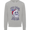 Christmas Bah Humbug Skull Scrouge Mens Sweatshirt Jumper Sports Grey