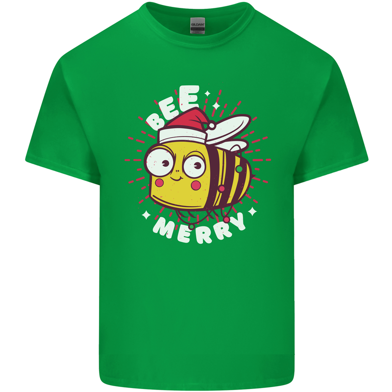 Christmas Bee Merry Funny Novelty Mens Cotton T-Shirt Tee Top Irish Green