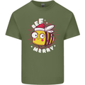 Christmas Bee Merry Funny Novelty Mens Cotton T-Shirt Tee Top Military Green