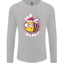 Christmas Bee Merry Funny Novelty Mens Long Sleeve T-Shirt Sports Grey