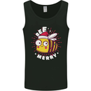 Christmas Bee Merry Funny Novelty Mens Vest Tank Top Black