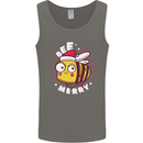 Christmas Bee Merry Funny Novelty Mens Vest Tank Top Charcoal