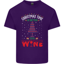 Christmas Better With Wine Funny Alcohol Mens Cotton T-Shirt Tee Top Purple