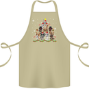 Christmas Cat Tree Funny Xmas Cotton Apron 100% Organic Khaki