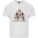 Christmas Cat Tree Funny Xmas Mens Cotton T-Shirt Tee Top White