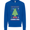 Christmas Chemistry Tree Funny Xmas Science Kids Sweatshirt Jumper Royal Blue
