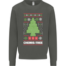 Christmas Chemistry Tree Funny Xmas Science Kids Sweatshirt Jumper Storm Grey