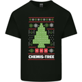 Christmas Chemistry Tree Funny Xmas Science Mens Cotton T-Shirt Tee Top Black