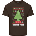 Christmas Chemistry Tree Funny Xmas Science Mens Cotton T-Shirt Tee Top Dark Chocolate