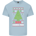 Christmas Chemistry Tree Funny Xmas Science Mens Cotton T-Shirt Tee Top Light Blue