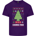 Christmas Chemistry Tree Funny Xmas Science Mens Cotton T-Shirt Tee Top Purple