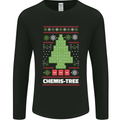 Christmas Chemistry Tree Funny Xmas Science Mens Long Sleeve T-Shirt Black