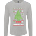 Christmas Chemistry Tree Funny Xmas Science Mens Long Sleeve T-Shirt Sports Grey
