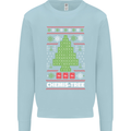 Christmas Chemistry Tree Funny Xmas Science Mens Sweatshirt Jumper Light Blue