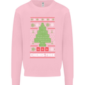 Christmas Chemistry Tree Funny Xmas Science Mens Sweatshirt Jumper Light Pink