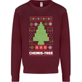 Christmas Chemistry Tree Funny Xmas Science Mens Sweatshirt Jumper Maroon