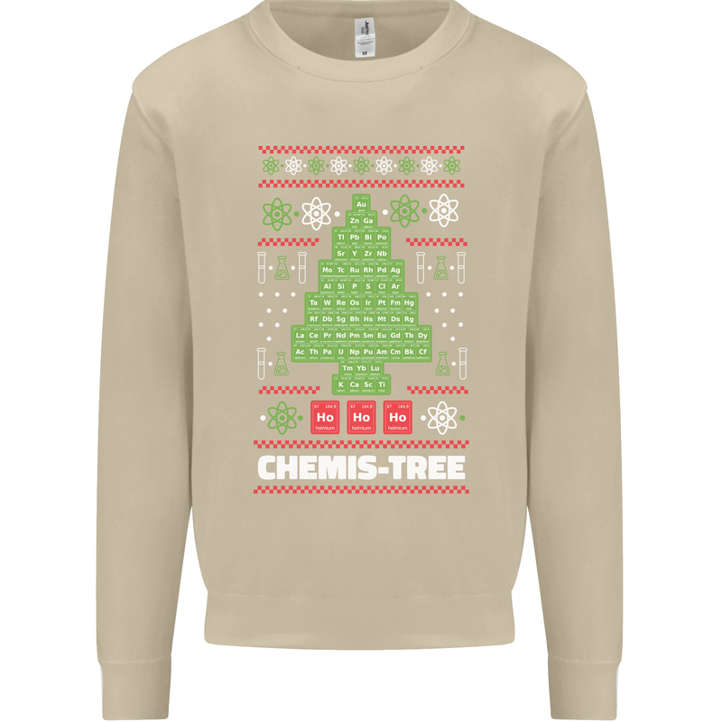 Christmas Chemistry Tree Funny Xmas Science Mens Sweatshirt Jumper Sand