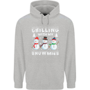 Christmas Chilling With My Snowmies Funny Childrens Kids Hoodie Sports Grey