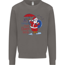 Christmas Climat Change Matters Santa Mens Sweatshirt Jumper Charcoal