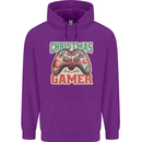 Christmas Gamer Funny Gaming Joypad Mens 80% Cotton Hoodie Purple