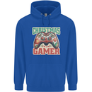 Christmas Gamer Funny Gaming Joypad Mens 80% Cotton Hoodie Royal Blue