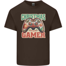Christmas Gamer Funny Gaming Joypad Mens Cotton T-Shirt Tee Top Dark Chocolate