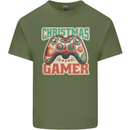 Christmas Gamer Funny Gaming Joypad Mens Cotton T-Shirt Tee Top Military Green