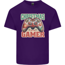 Christmas Gamer Funny Gaming Joypad Mens Cotton T-Shirt Tee Top Purple