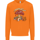 Christmas Hedgehog Toadstool Mouse Mens Sweatshirt Jumper Orange