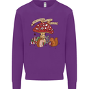 Christmas Hedgehog Toadstool Mouse Mens Sweatshirt Jumper Purple