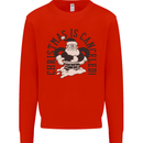 Christmas Is Cancelled Funny Bah Humbug Mens Sweatshirt Jumper Bright Red