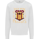 Christmas Just Here For the Presents Funny Mens Sweatshirt Jumper White
