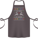 Christmas LGBT Oh Deer I'm Queer Gay Pride Cotton Apron 100% Organic Dark Grey