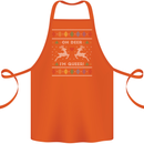 Christmas LGBT Oh Deer I'm Queer Gay Pride Cotton Apron 100% Organic Orange
