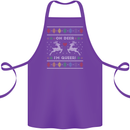 Christmas LGBT Oh Deer I'm Queer Gay Pride Cotton Apron 100% Organic Purple