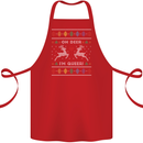 Christmas LGBT Oh Deer I'm Queer Gay Pride Cotton Apron 100% Organic Red