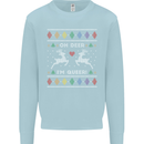 Christmas LGBT Oh Deer I'm Queer Gay Pride Mens Sweatshirt Jumper Light Blue