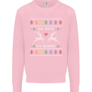 Christmas LGBT Oh Deer I'm Queer Gay Pride Mens Sweatshirt Jumper Light Pink