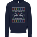 Christmas LGBT Oh Deer I'm Queer Gay Pride Mens Sweatshirt Jumper Navy Blue