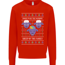 Christmas LGBT Rainbow Sheep Gay Pride Mens Sweatshirt Jumper Bright Red