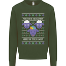 Christmas LGBT Rainbow Sheep Gay Pride Mens Sweatshirt Jumper Forest Green